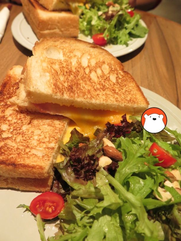 Grilled cheese sandwich at Fujin Tree Cafe.