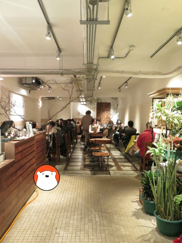 The interior of Fujin Tree Cafe. 