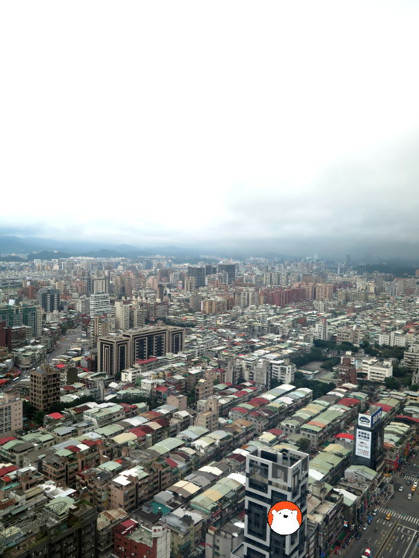 The grand view from our room at the W Taipei.