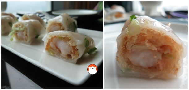 Another popular item of prawn spring rolls wrapped in steamed rice flour.