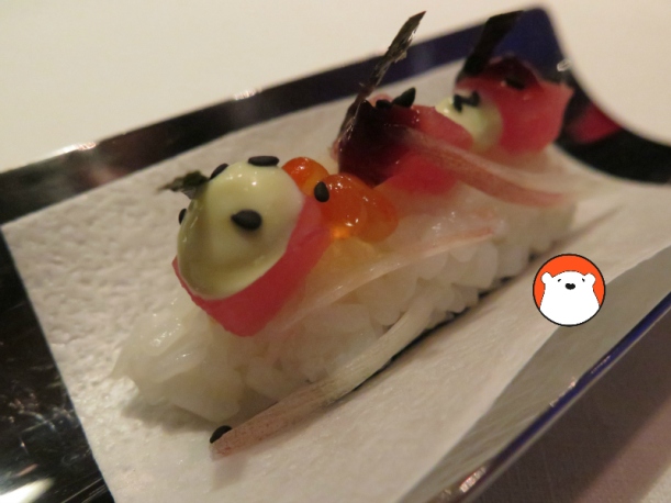 The amuse-bouche that is downright very Japanese in taste with rice and wasabi cream.